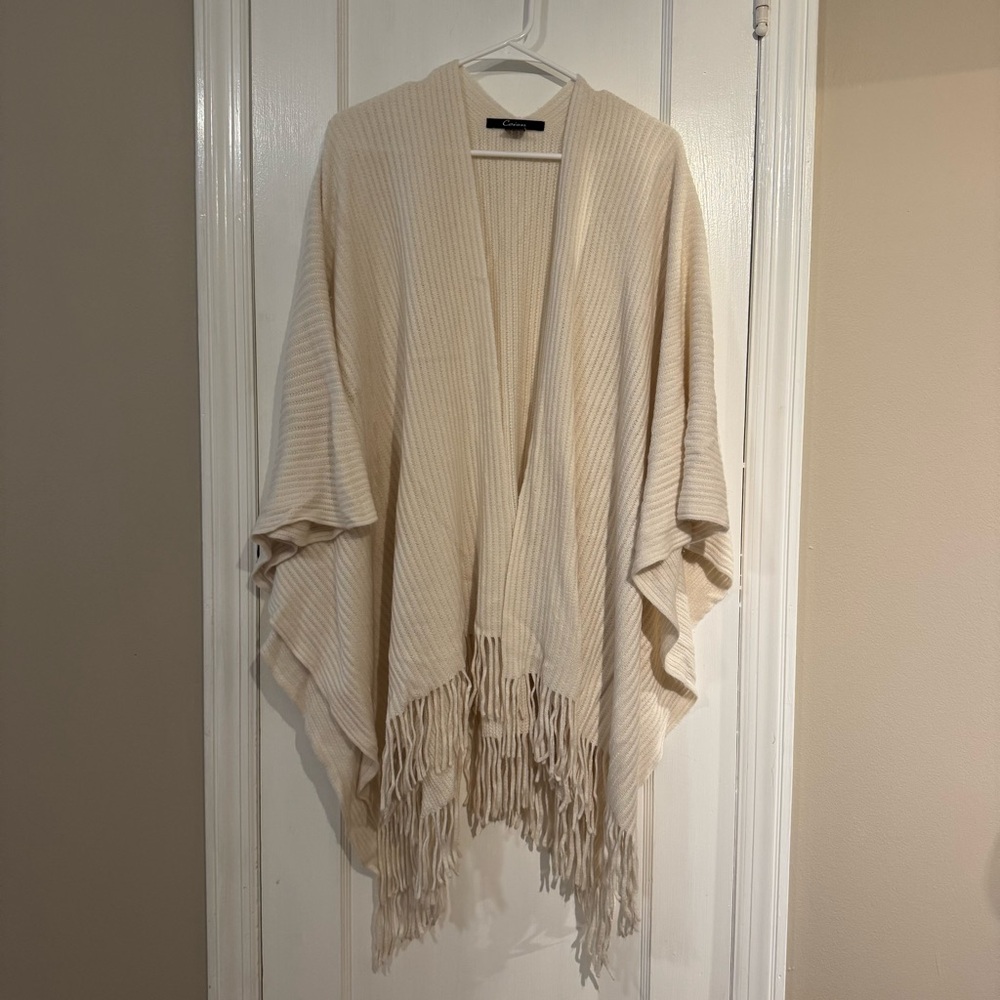 Cejon Cream Textured Knit Cardigan Wrap